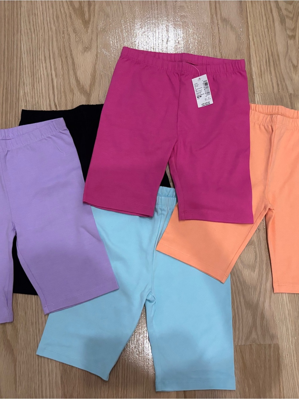 Kids Stretch Bike Shorts - set of 5